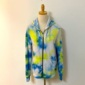 Aviator Nation tie dye zip up hoodie